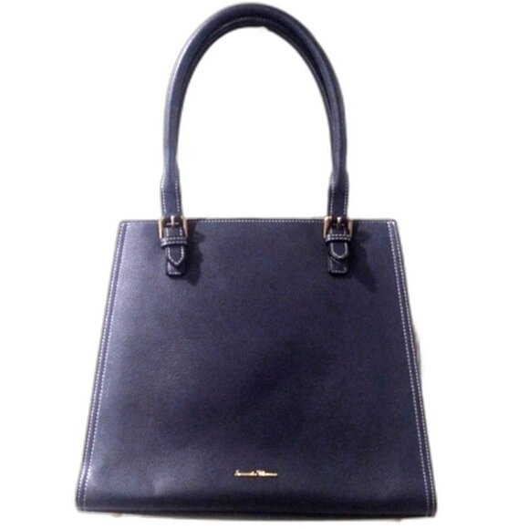 Samantha Thavasa Handbags - Samantha Thavasa Blue Leather 2-Way Shoulder Bag – Stylish Spacious Handbag